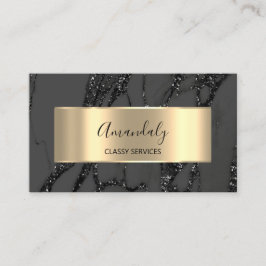 Affiliate Marketing Consulting Gold Black Marble Visitekaartje