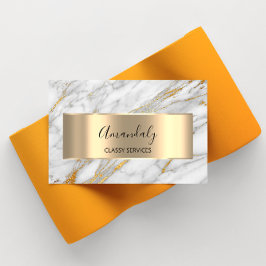 Affiliate Marketing Consulting Gold Grey Marble Visitekaartje