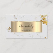 Affiliate Marketing Consulting Gold White Marble Visitekaartje (Voorkant)