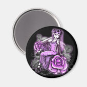 "Affiniteit" Roze Valentijnsdag Roos Fae Magnet (Voorkant / Achterkant)