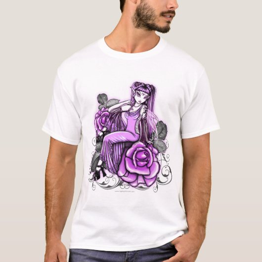 "affiniteit" Roze Valentijnsdag Roos T-shirt (Voorkant)