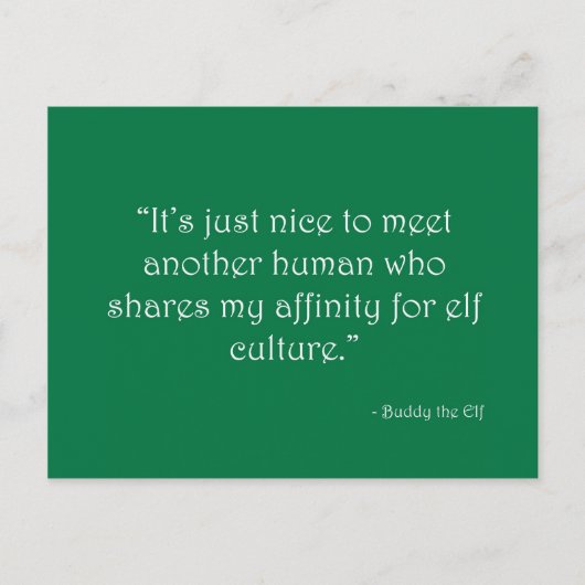 Affinity for Elf culture Postcard Feestdagenkaart (Voorkant)