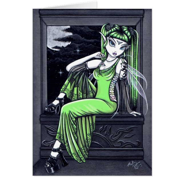 Affinity Green Tattoo Fairy Card (Voorkant)