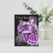 "Affinity" Roze roze roze roodbruine kunst Briefka Briefkaart (Staand voorkant)