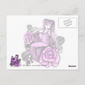 "Affinity" Roze roze roze roodbruine kunst Briefka Briefkaart (Achterkant)