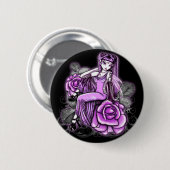 "Affinity" Roze Valentijnsdag Roos Fae Button (Voorkant /achterkant)