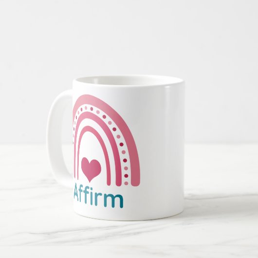 Affirm Viva Magenta Boho Rainbow Koffiemok (Voorkant links)