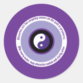 Affirm Wisdom & Imagination Paarse boze ogen Ronde Sticker