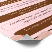 Affirmatie afdrukken, waarde Poster papier (mat) (Hoek)
