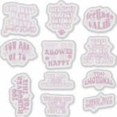 affirmatie Inspirerend Motivatie Quote Sticker (Voorkant)