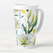 Affirmatie Latte Mok Yellow Butterfly White Lily (Rechterhoek)