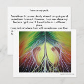 Affirmatie om precies te zijn waar je moet zijn briefkaart (Voorkant / Achterkant)