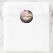 Affirmatie: Vertrouw op het universum Ronde Sticker (Tas)