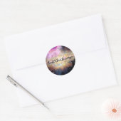 Affirmatie: Vertrouw op het universum Ronde Sticker (Envelop)