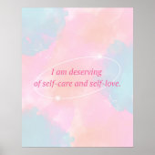 Affirmatie Zelfliefde Poster (Voorkant)