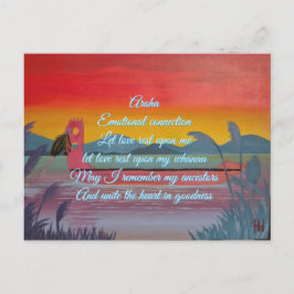 Affirmatiekaart aroha (liefde) briefkaart