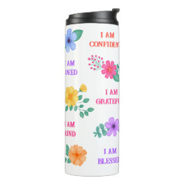 Affirmaties Creëer uw eigen citaten Levendige Bloe Thermosbeker
