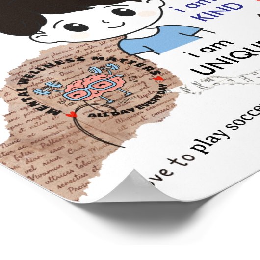 AFFIRMATIES POSTER VOOR JONGENS (PERSONALISEREN) (Hoek)