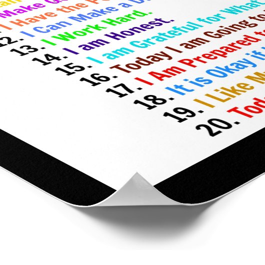 Affirmaties Poster - Warrior Mindset (Hoek)