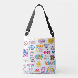 AFFIRMATIES TASJE VOOR OVER DE SCHOUDER CROSSBODY TAS
