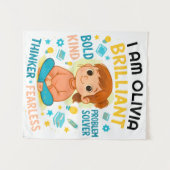AFFIRMATIES VOOR MEISJES (gepersonaliseerd) Wandkleed (Voorkant (horizontaal))