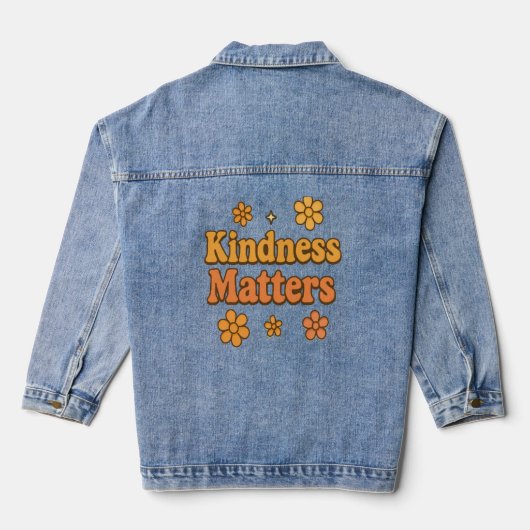 Affirmation Art for Empaths & Mindful Living Enthu Denim Jacket (Achterkant)