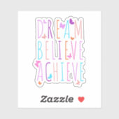 Affirmation Butterfly Dream Believe Achieve Sticker (Vel)