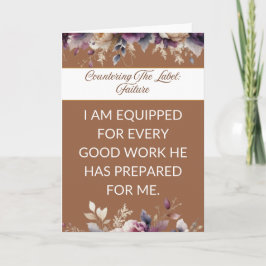 Affirmation card mental wellness for her - Beige Kaart