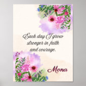Affirmation Faith:Each Day I Grow Poster (Voorkant)