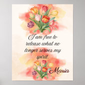 Affirmation Faith: I Am Free To Release Poster (Voorkant)