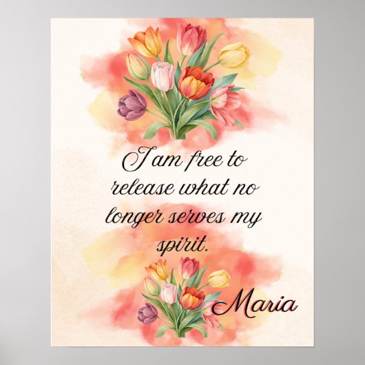 Affirmation Faith: I Am Free To Release  Poster (Voorkant)