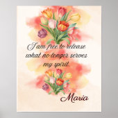 Affirmation Faith: I Am Free To Release  Poster (Voorkant)