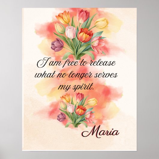 Affirmation Faith: I Am Free To Release  Poster (Voorkant)