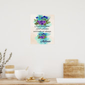 Affirmation Faith:I Am Never Alone; God’s Presence Poster (Keuken)