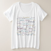 Affirmations  grote maat t-shirt (Design voorkant)