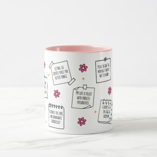 Affirmations Notepad Mug Design Mok (Midden)