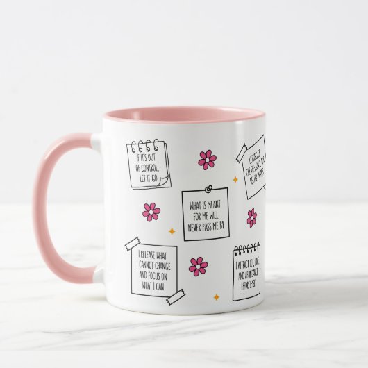 Affirmations Notepad Mug Design Mok (Links)