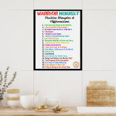 Affirmations Office Poster - Warrior Mindset (Keuken)