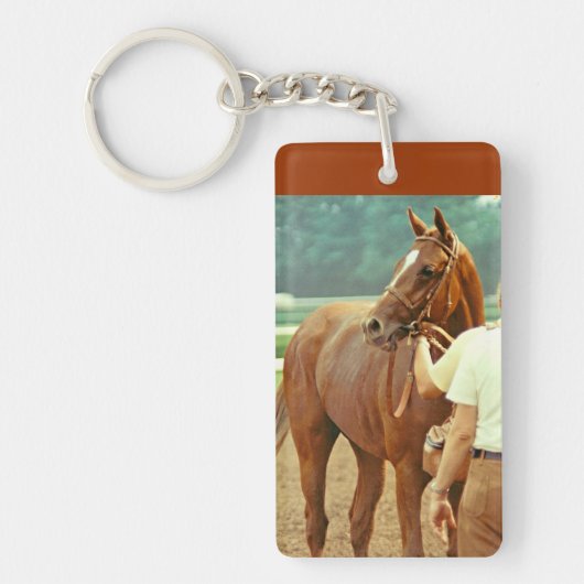 Affirmed Thoroughbred Racehorse 1978 Sleutelhanger (Voorkant)