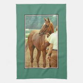 Affirmed Thoroughbred Racehorse 1978 Theedoek (Verticaal)