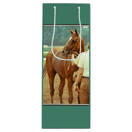 Affirmed Thoroughbred Racehorse 1978 Wijn Cadeautas (Voorkant)