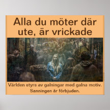 Affisch — Alla är vrickade