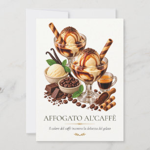 Affogato al'caffè – Klassiek Italiaans dessert Kaart