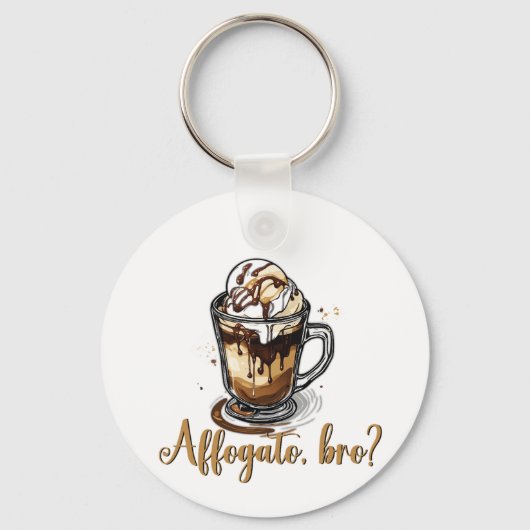 Affogato, bro?, Cafeïneverslaafde Affogato Sleutelhanger (Voorkant)