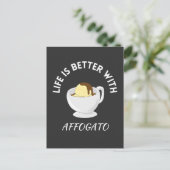 Affogato koffie briefkaart (Staand voorkant)