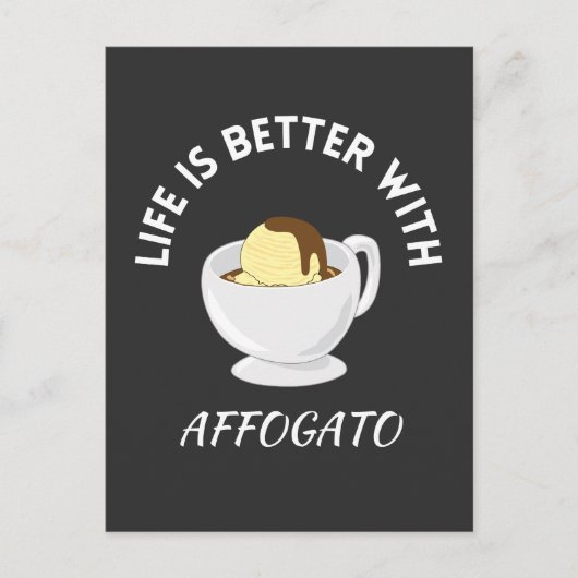 Affogato koffie briefkaart (Voorkant)