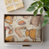 Affogato Koffie No 2 efemera collage patroon Tissuepapier (Geschenk)