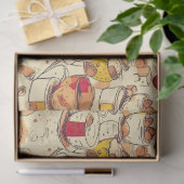 Affogato Koffie No 3 efemera collage patroon Tissuepapier (Geschenk)