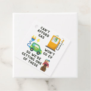 Afford Gas of EV kan dus geen paardenheekcadeau ko Bedankjes Labels