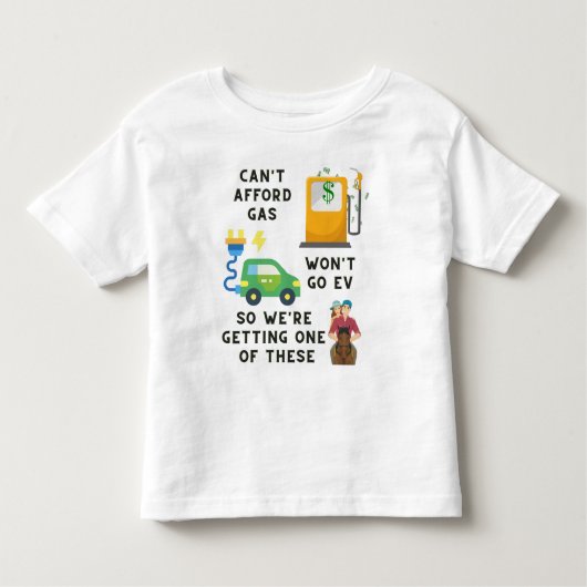Afford Gas of EV kan dus geen paardenheekcadeau ko Kinder Shirts (Voorkant)